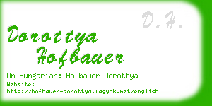 dorottya hofbauer business card
